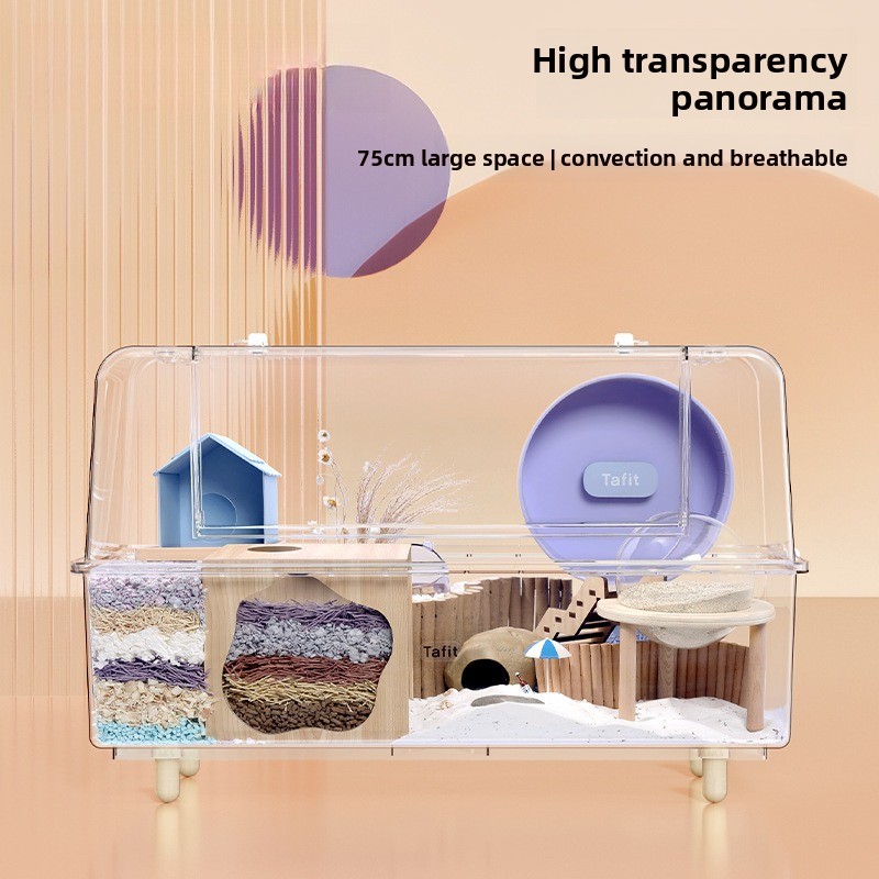 Pet Supplies Wholesale - Hamster 75 cage acrylic villa gold