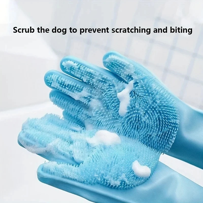 Pet Grooming Glove - Pet Grooming Cleaning Gloves Dog Cat