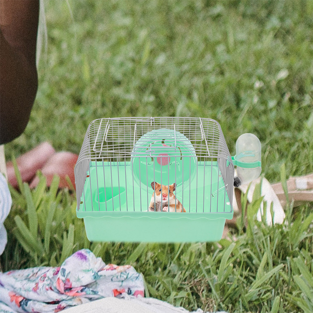 Hamster Cage Wheel - 2Pcs Portable Hamster Carrier Cage Small