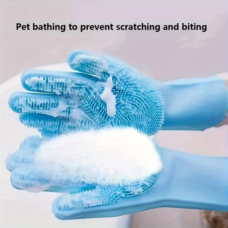 Pet Grooming Glove - Multifunctional Silicone Pet Grooming Gloves Hair