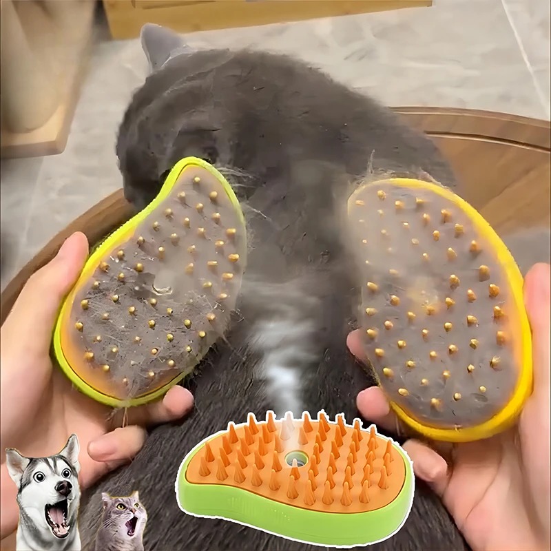 Cat Steam Brush Electric Spray - Pet Supplies Grooming Hours recension och pris
