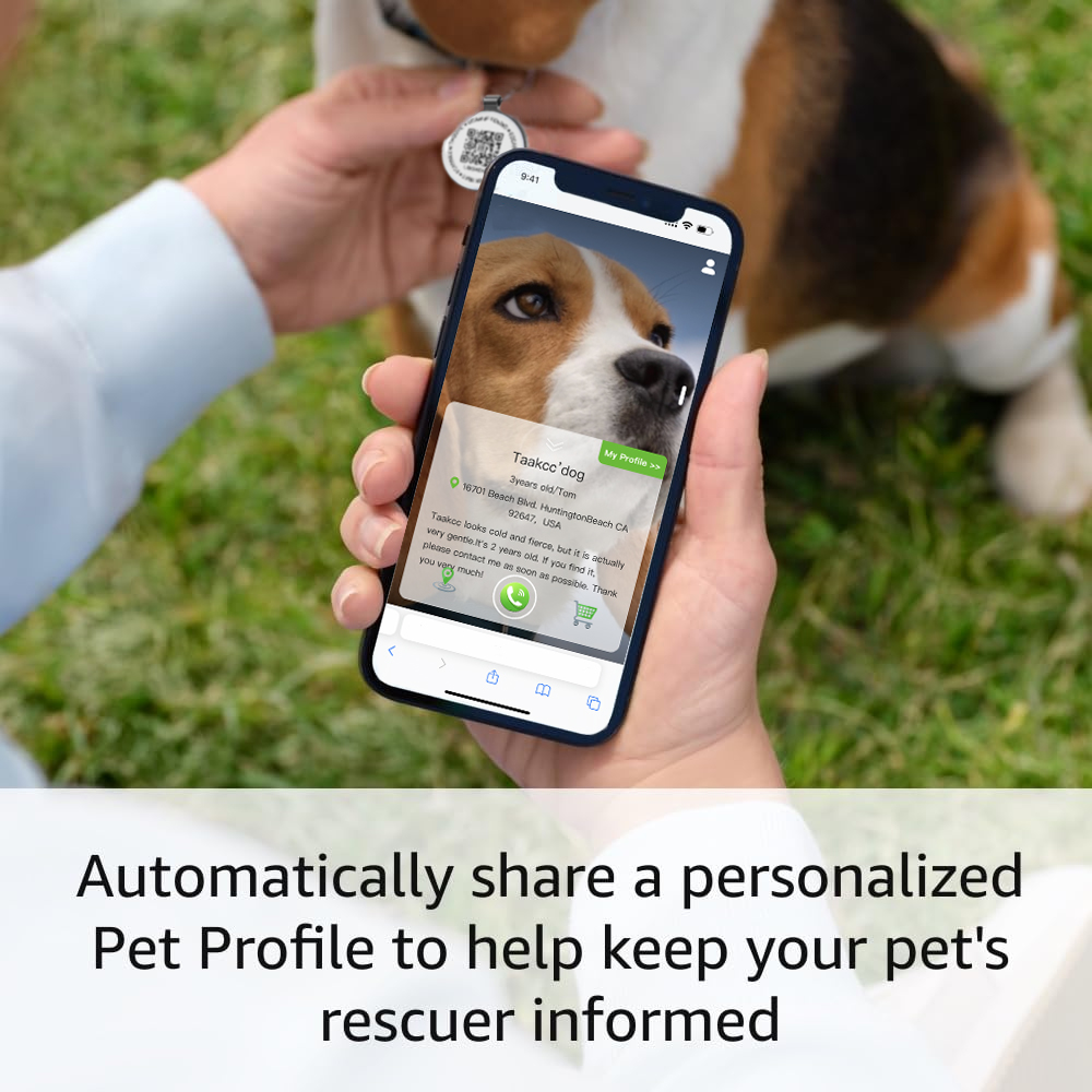 QR ID Pet Tag, Metal Dog Tag w - Pet Supplies Online recension och pris