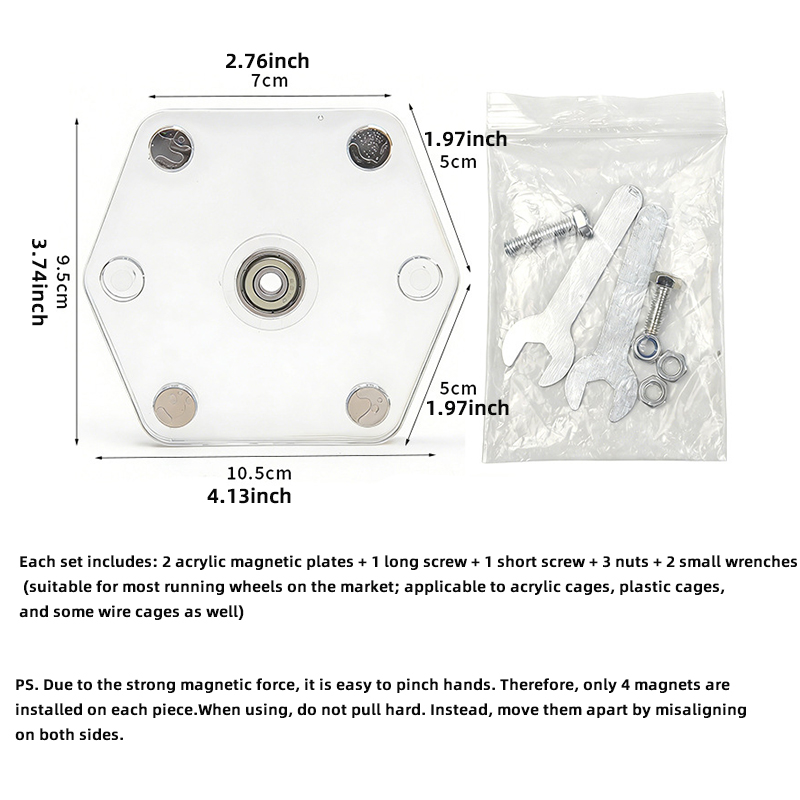 Magnetic running wheel bracket - Hamster Cage Wheel recension och pris