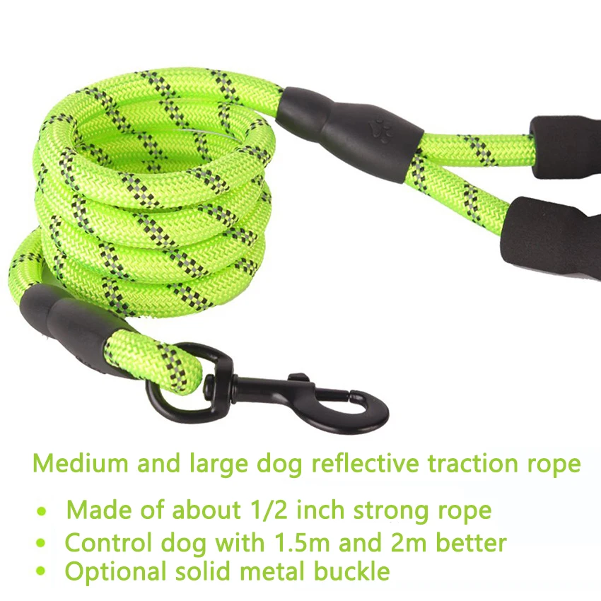 1.5M/2M/3M Large Dog Rope Roun - Retractable Dog Leash recension och pris
