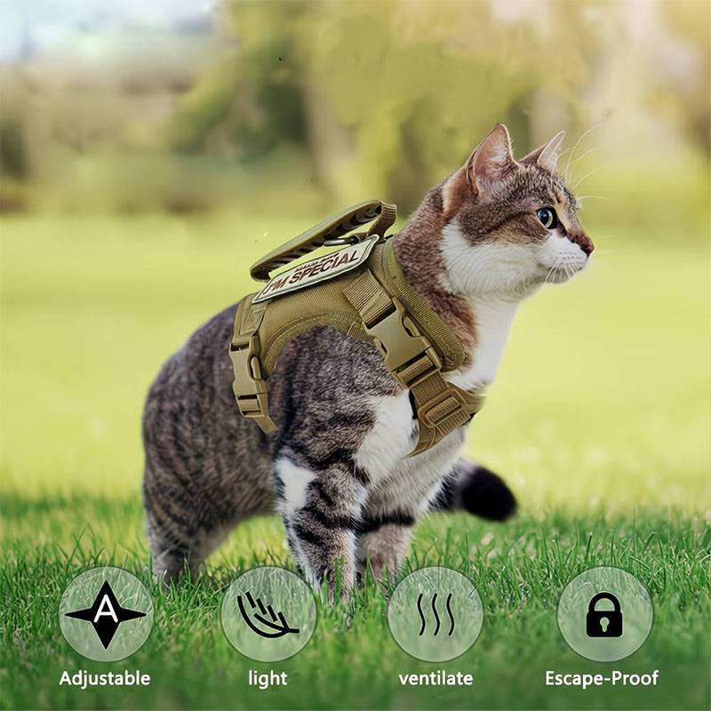 Breathable Tactical Pet Harnes - Retractable Dog Leash recension och pris