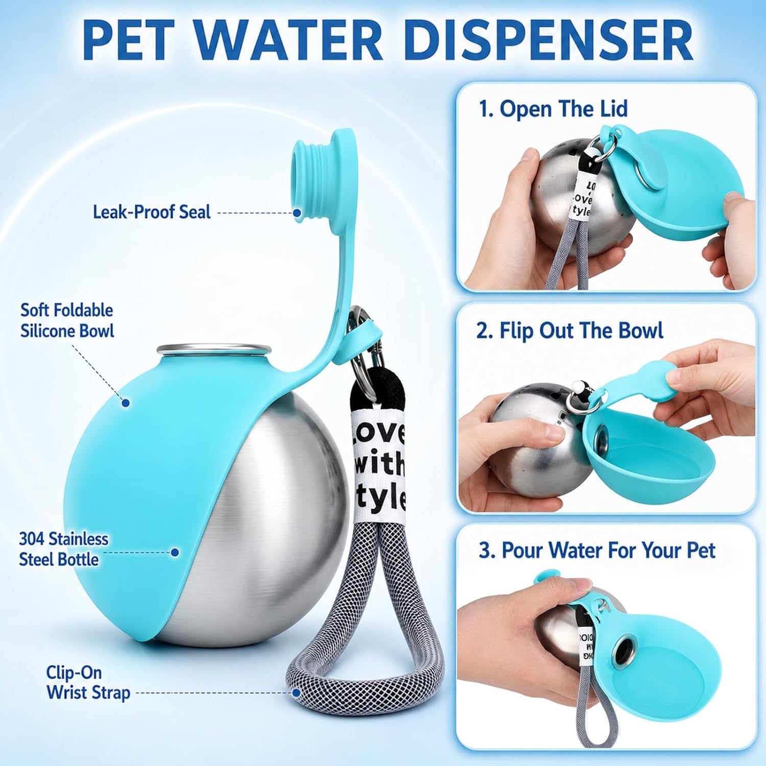 Portable Dog Water Bottle For  - Pet Supplies Co recension och pris