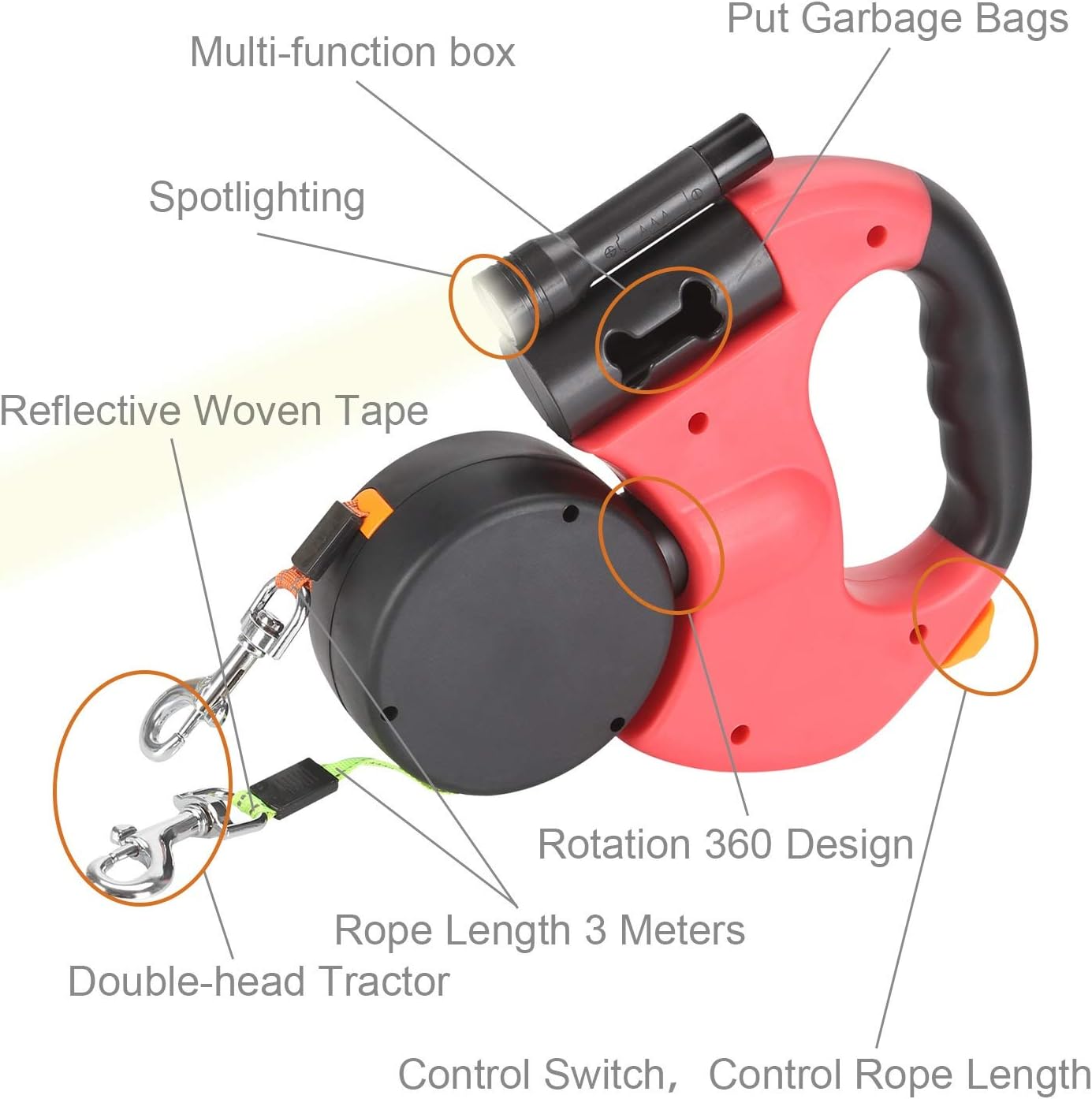 Retractable Dual Double Pet Le - Retractable Dog Leash recension och pris