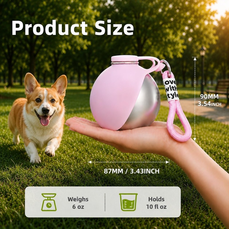 Dog Water Bottle Stainless Ste - Pet Supplies Co recension och pris