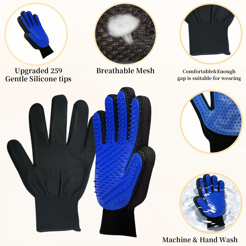2PCS Pet Grooming Gloves, Mass - Pet Grooming Glove recension och pris