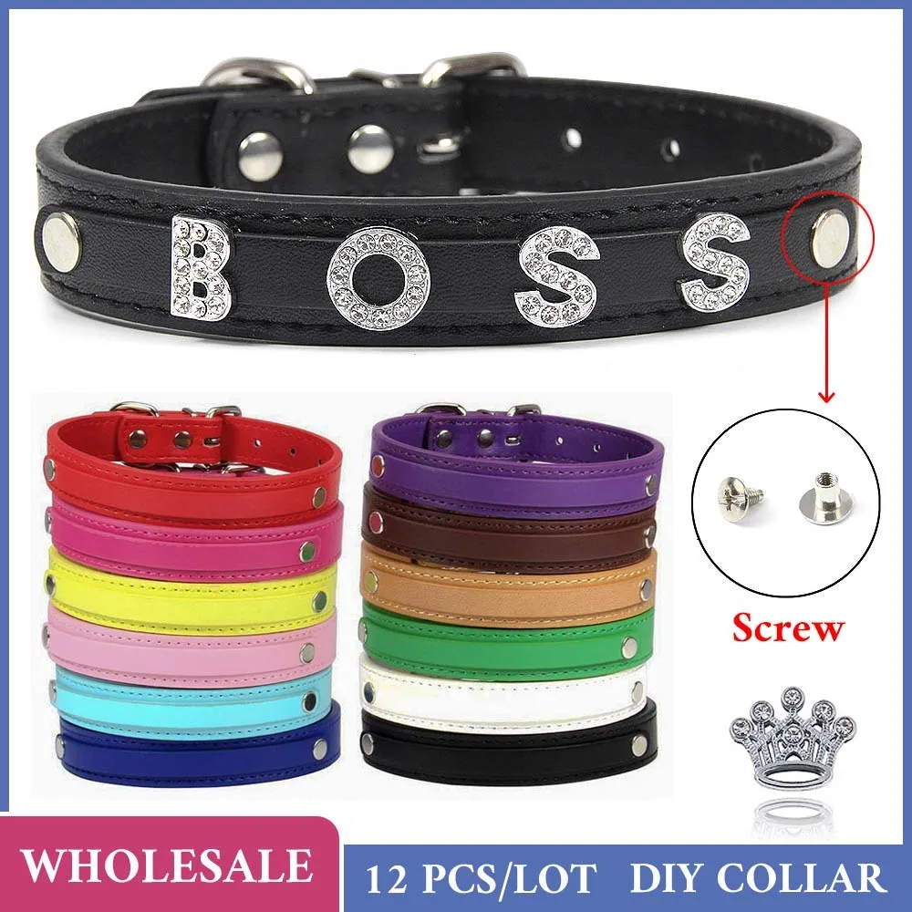 12 PCS Wholesale Plain PU Leat - Pet Supplies Wholesale recension och pris