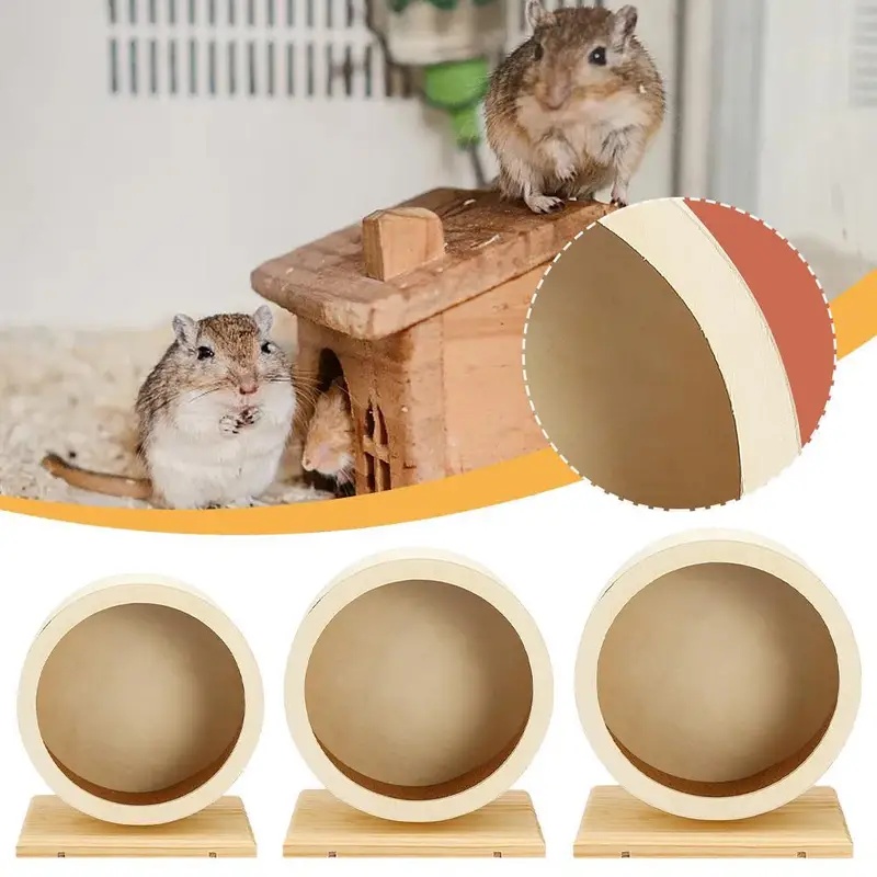Mute Wooden Hamster Exercise W - Hamster Cage Wheel recension och pris