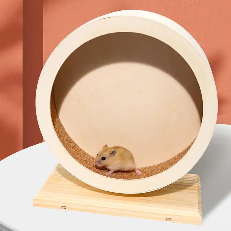 Mute Wooden Hamster Exercise W - Hamster Cage Wheel recension och pris