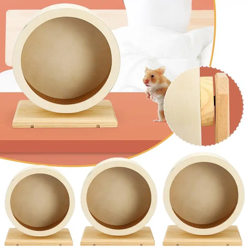 Mute Wooden Hamster Exercise W - Hamster Cage Wheel recension och pris