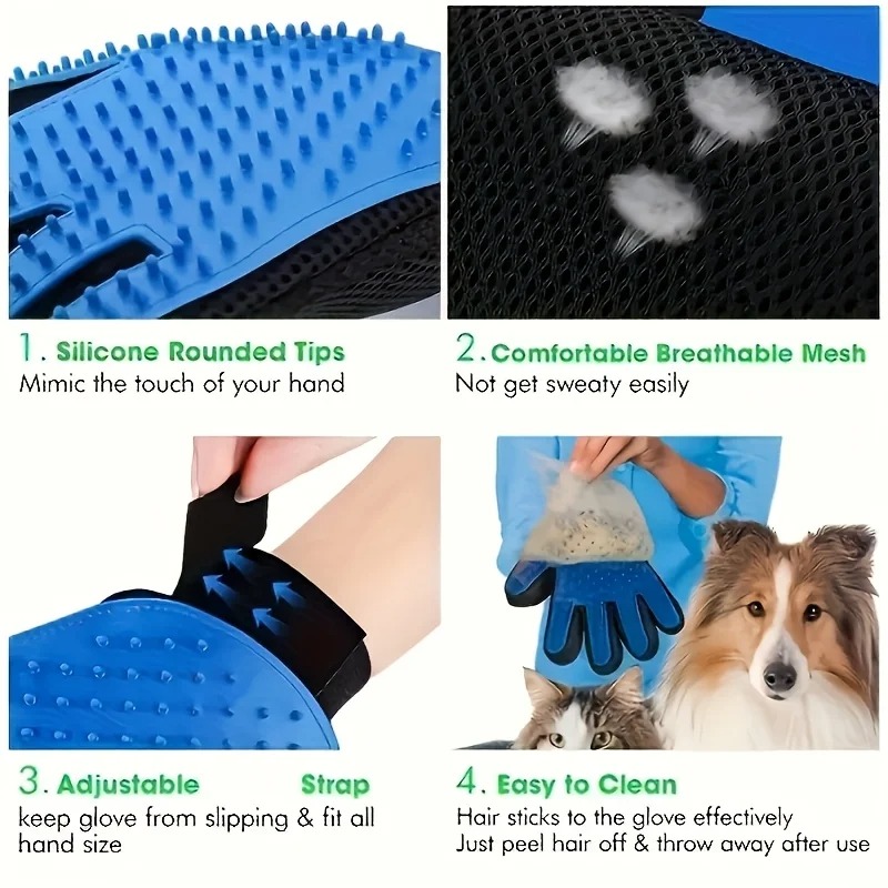 Pet Hair Glove Comb Pet Dog Ca - Pet Grooming Glove recension och pris