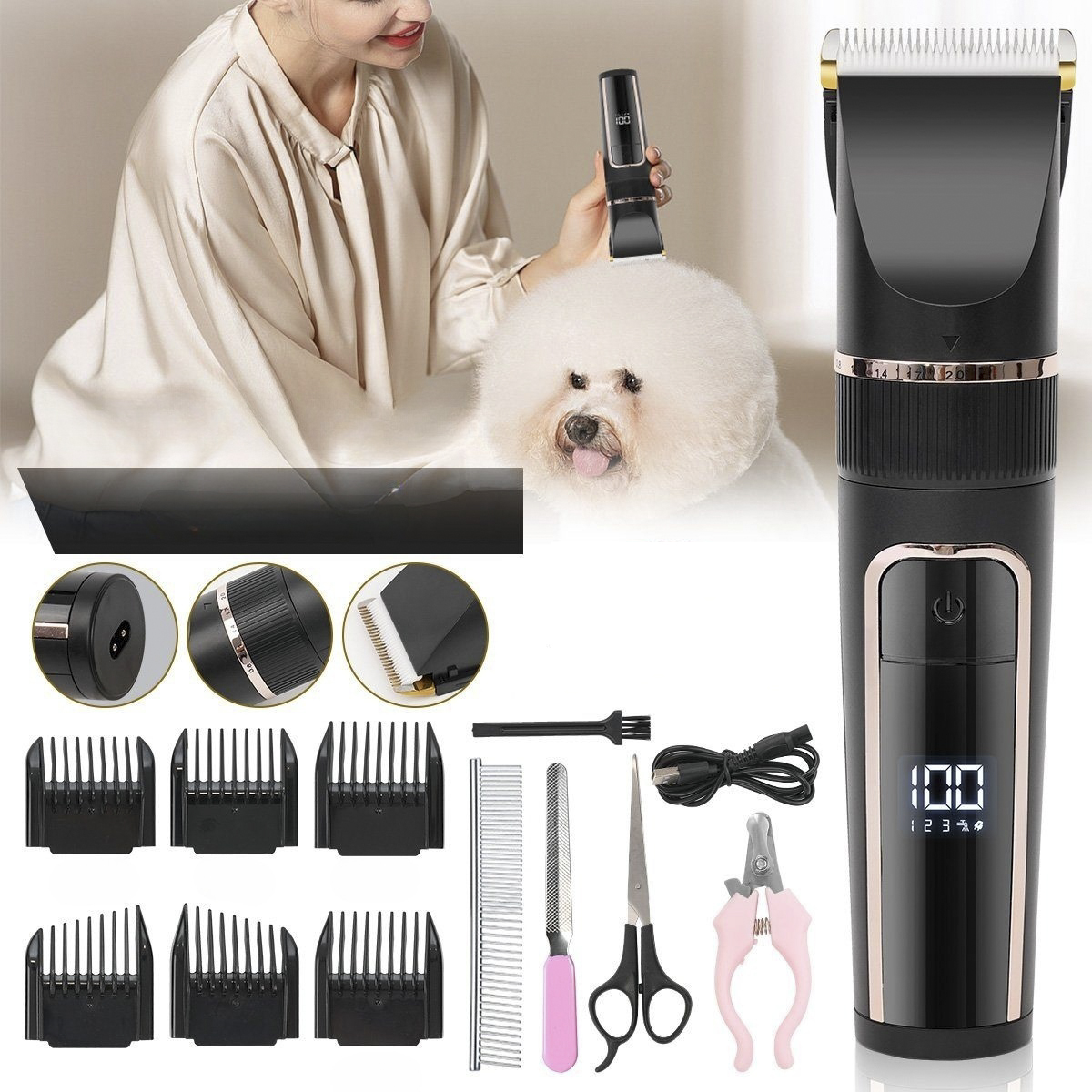 Upgraded Low Noise Cat and Dog - Pet Supplies Grooming Hours recension och pris